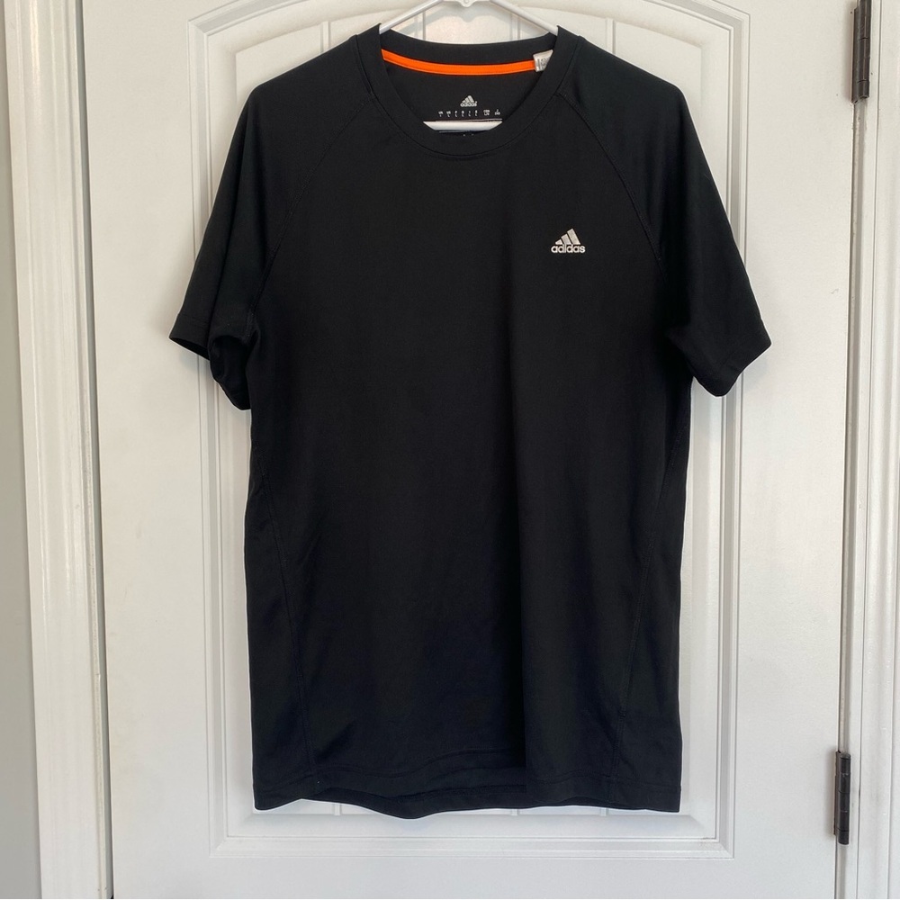 Adidas Men’s Black Climalite Short Sleeve Athletic Shirt Size Large
